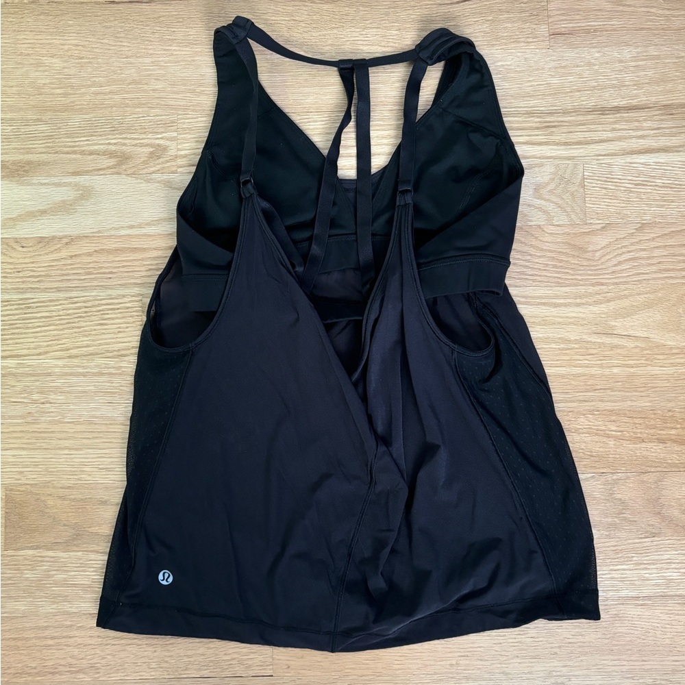 Lulu Lemon Black Strappy Workout Top